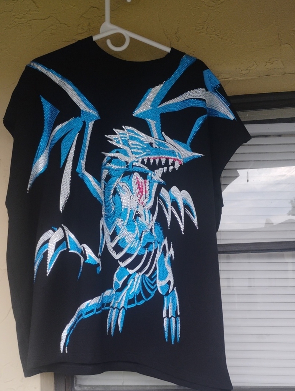 Rhinestone Embedded Dragon Graphic Sleeveless Tee (I Cut The Sleeves Off)